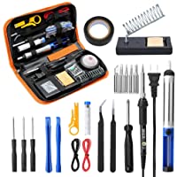URCERI Kit Soldador- 26 EN 110V 60W- Soldador eléctrico de estaño- temperatura ajustable 200–450°C- Herramienta de…